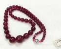 Natural Tourmaline Red Round Chinese Oriental Neck