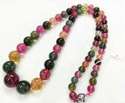 Natural A+++ Tourmaline Round Necklace 14K Gold Je