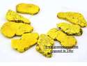 Freesize 30-48 mm yellow turquoise slab flat top d