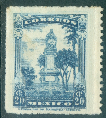 EDW1949SELL MEXICO 1923 Sc #656 MOG Rouletted 4 sides+additional