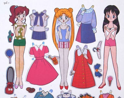 fashion sailor moon paper dolls