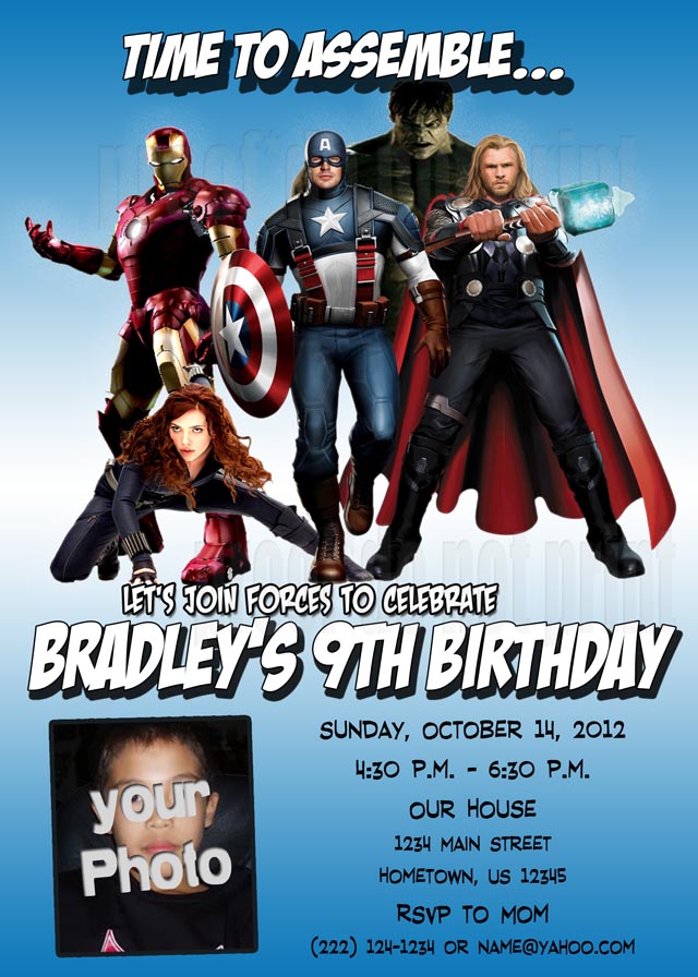 Avengers Invitation Card 5