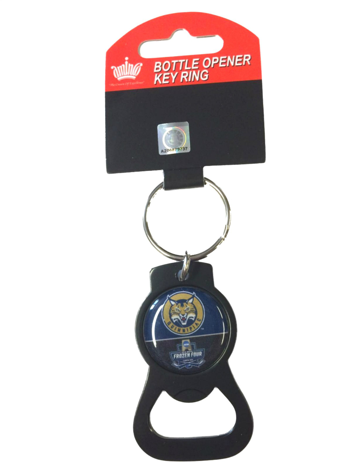 Quinnipiac Bobcats Hockey Keychain Bottle Opener 2