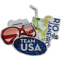 2016 US Olympic Lapel Pin Team USA Sunglasses & Dr