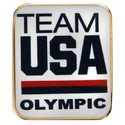 2016 US Olympics Lapel Pin Team USA White Design L