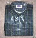 BRAND NEW GET SHIRTY TARTAN SHIRT 15 1/2" COLLAR