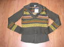 BNWT SHU-SHU OLIVE COMBI TOP UK SIZE MEDIUM