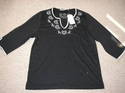 BNWT VIZ-A-VIZ BLACK SUMMERS TOP UK SIZE 14