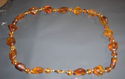 COSTUME JEWELLERY LADIES AMBER COLOURED NECKLACE A
