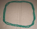 COSTUME JEWELLERY LONG GREEN BEAD NECKLACE APPROX 
