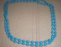 COSTUME JEWELLERY LONG BLUE BEAD NECKLACE APPROX 1