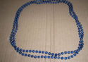 COSTUME JEWELLERY LONG DARK BLUE BEAD NECKLACE APP