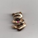 COSTUME JEWELLERY LADIES BEAR PENDANT 16mm TALL