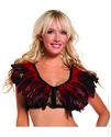 Feather top w/lace backing red o/s