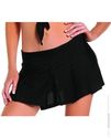 Solid color pleated school girl skirt black m/l