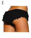 Be wicked ruffle hot pants black large