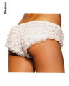 Be wicked ruffle hot pants white medium