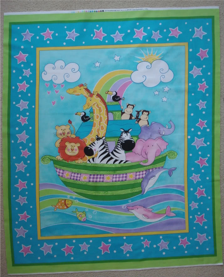 Ark with Animals Panel for quilt