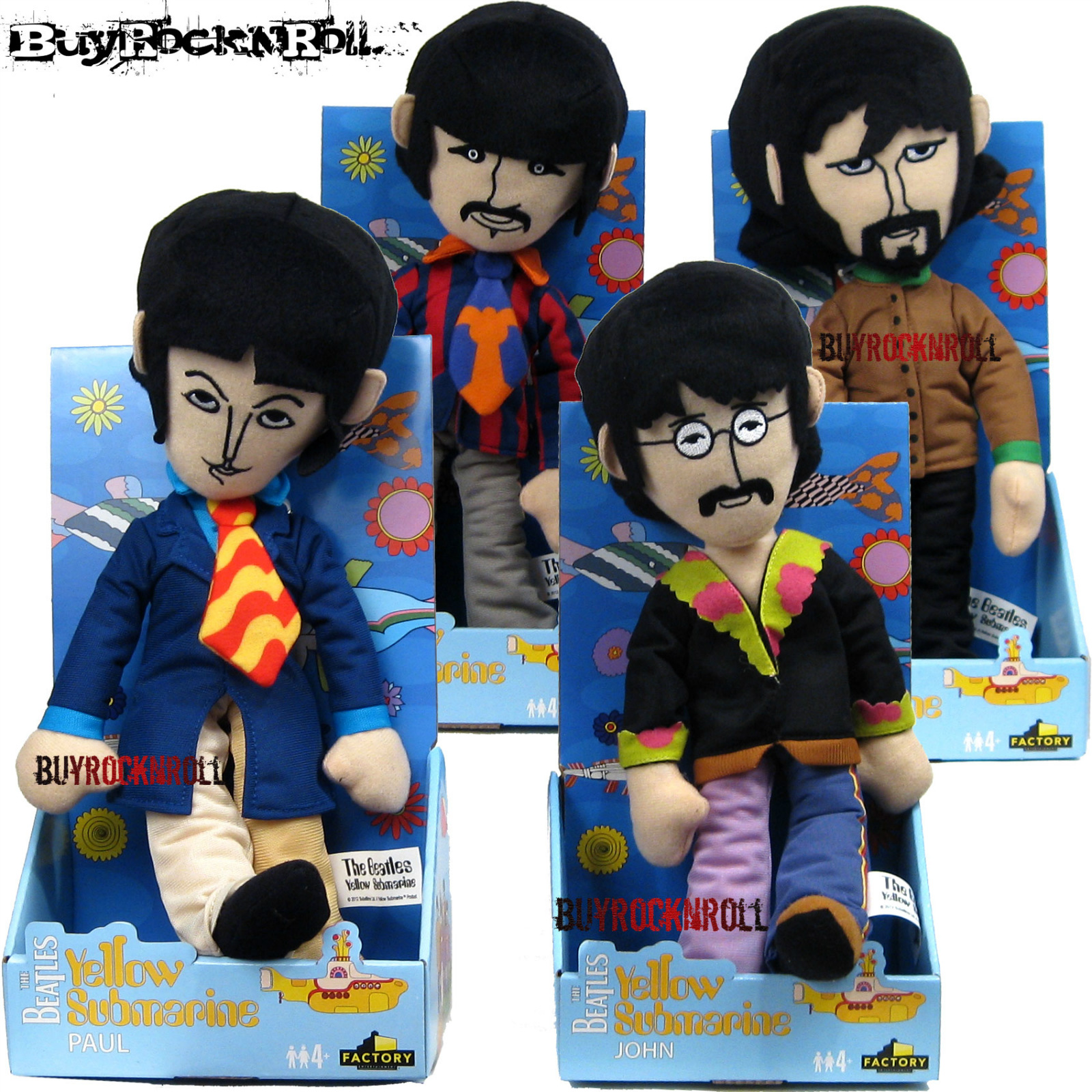 Beatles Collectors Memorabilia: Yellow Submarine Band Members Doll Set ...