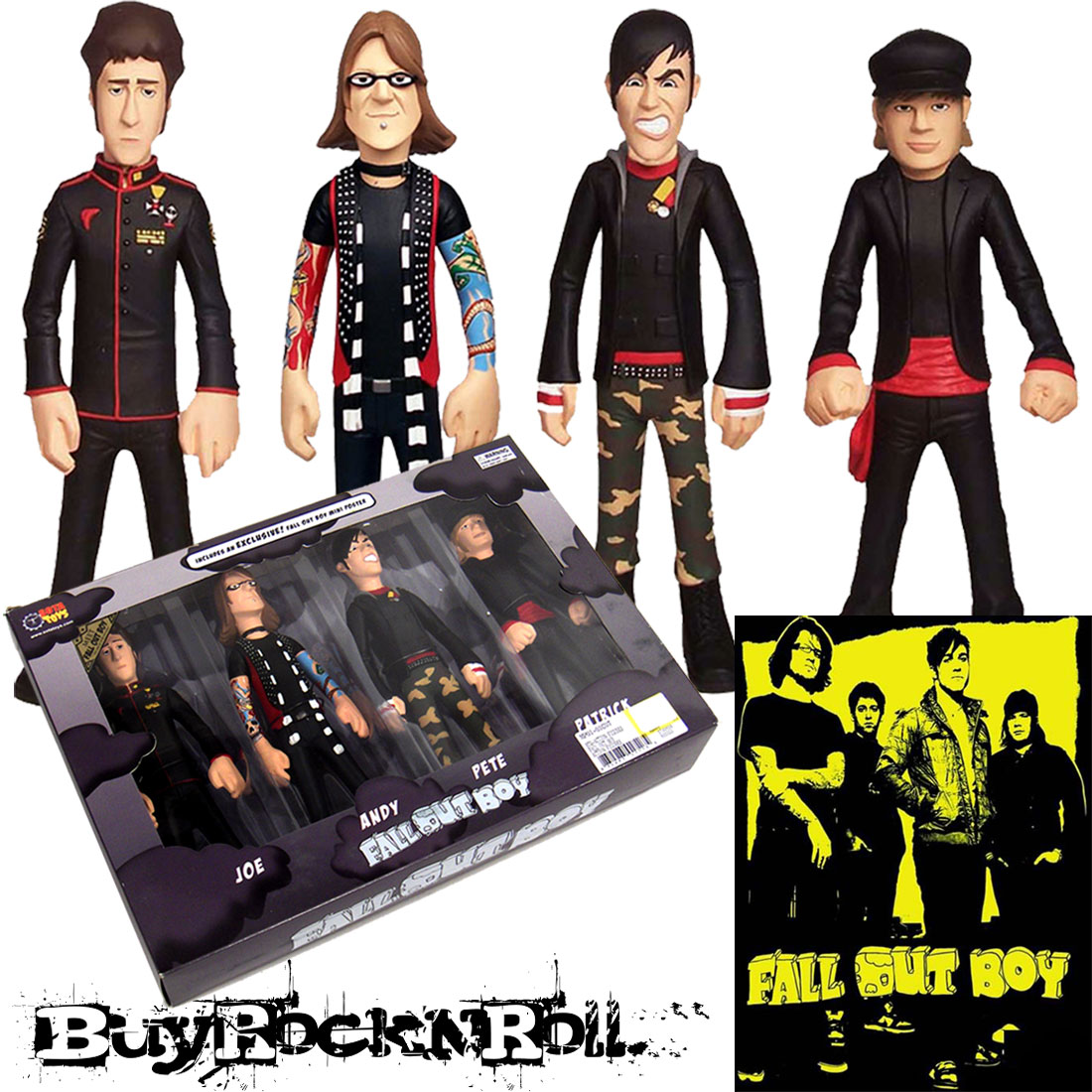 Fall Out Boy Figure Box Set & Poster - Beatles Sgt Pepper Inspired Garb ...