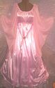 RENAISSANCE FANTASY PINK SATIN FAIRY COSTUME GOWN 