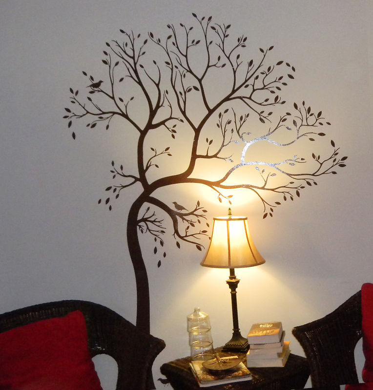 Large Tree With Bird Wall Decal Deco Art Sticker Mural Decals By Dilare 