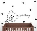Personalized Teddy Bear Wall Decal Nursery Decor