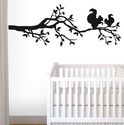 Tree Branch with Squirrels Wall Decals Sticker Nur