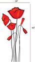 Large Poppies Wall Decals Sticker Decor Art Mural