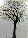 7FT BLOWING TREE WALL DECAL WHIT BIRDS Nursery Art