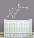 Personalized Elephant Wall Decal Nursery Decor