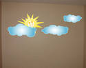 CLOUDS and SUN Wall Decal Deco Vinyl Art Sticker M