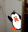 Penguin Refrigerator Decal - Deco Art Sticker Mura