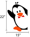 Penguin Refrigerator Decal - Deco Art Sticker Mura