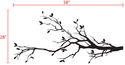 Tree Branch with 10 birds in BLACK Wall Decal Deco