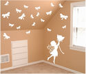 Cute Fairy + 20 Dragonflies Wall Decal - Deco Art 