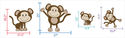 Monkeys Wall Decals Sticker Nursery Decor Art Mura