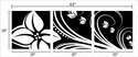 FLOWER & LEAVES - MODERN  WALL DECAL STICKER ART D
