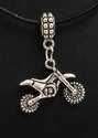 Motorbike  Necklace on Genuine Leather Cord