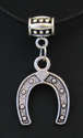 Lucky Horseshoe Necklace Tibet Silver-Leather