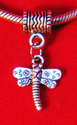 *Dragonfly Silver Dangle Charm *For Charm Bracelet
