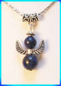Natural Lapis Lazuli Healing Angel Necklace *with 