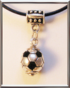 *Soccer Football  *World Cup Necklace * Leather Co