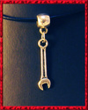 *Spanner Wrench 3D Necklace * on Genuine Leather C