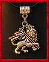 *Crowned Lion *Star Sign Leo Necklace *on Leather 