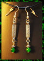 *Jade Tibet Silver Dangle Earrings *Handcrafted