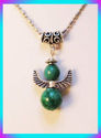 *Natural Turquoise Healing Angel Necklace *with Ch
