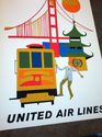 Original 1960's Vintage United Airlines Travel Pos