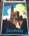 Old Original Vintage Litho Poster Strasbourg By Re
