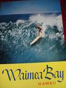 ORIGINAL 1960'S Surf Poster WAIMEA BAY Hawaii Surf